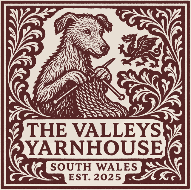 The Valleys Yarnhouse logo, established in South Wales in 2025